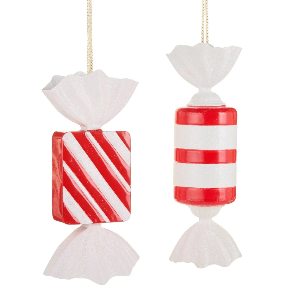 13.5" Red and White Candy Ornament (LEFT ONLY)