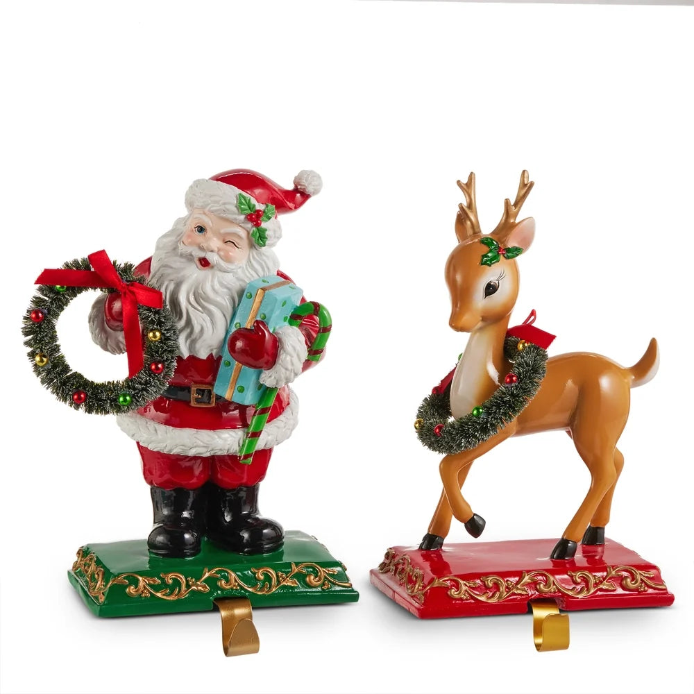 11" Santa and Deer Stocking Holder (DEER ONLY)SHIPS 9/1/2026
