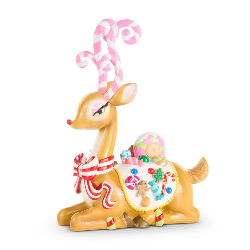 14.75" Sassy Jingle Sitting Deer SHIPS 9/1/2026