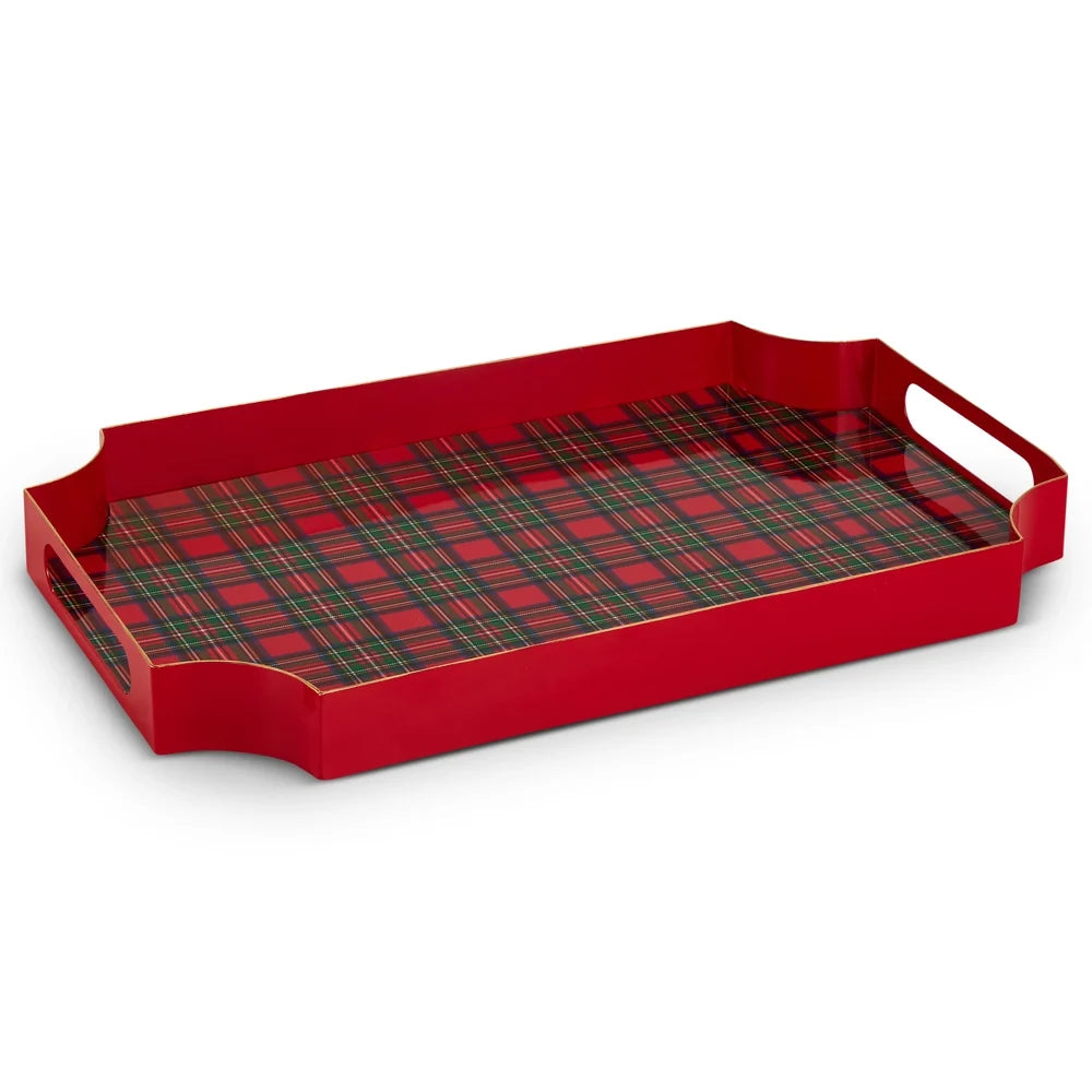 16" Tartan Plaid Tray