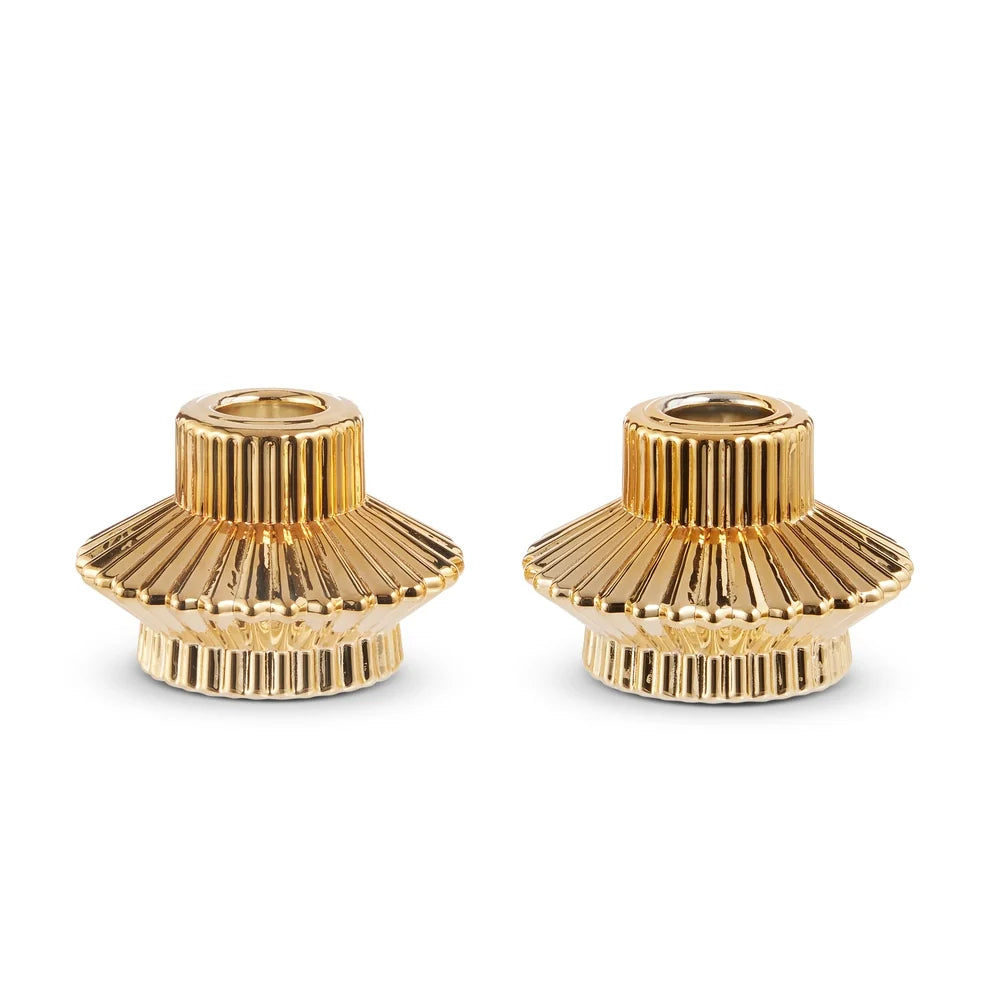 3" Gold Candle Holders