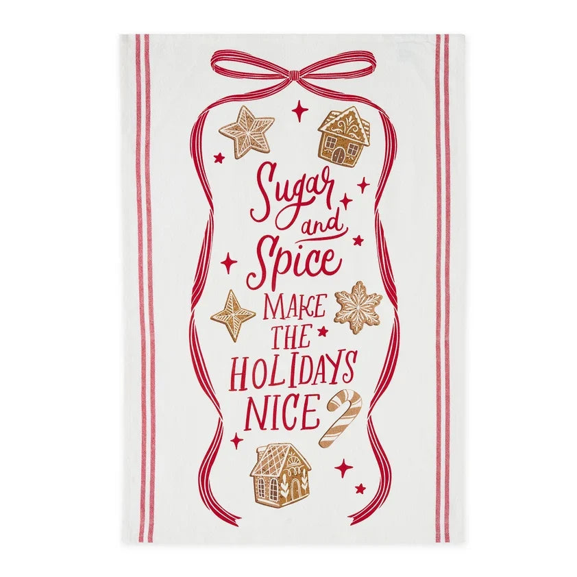 Sugar and Spice Printed Floursack Dishtowels-SUGAR AND SPICE ONLY