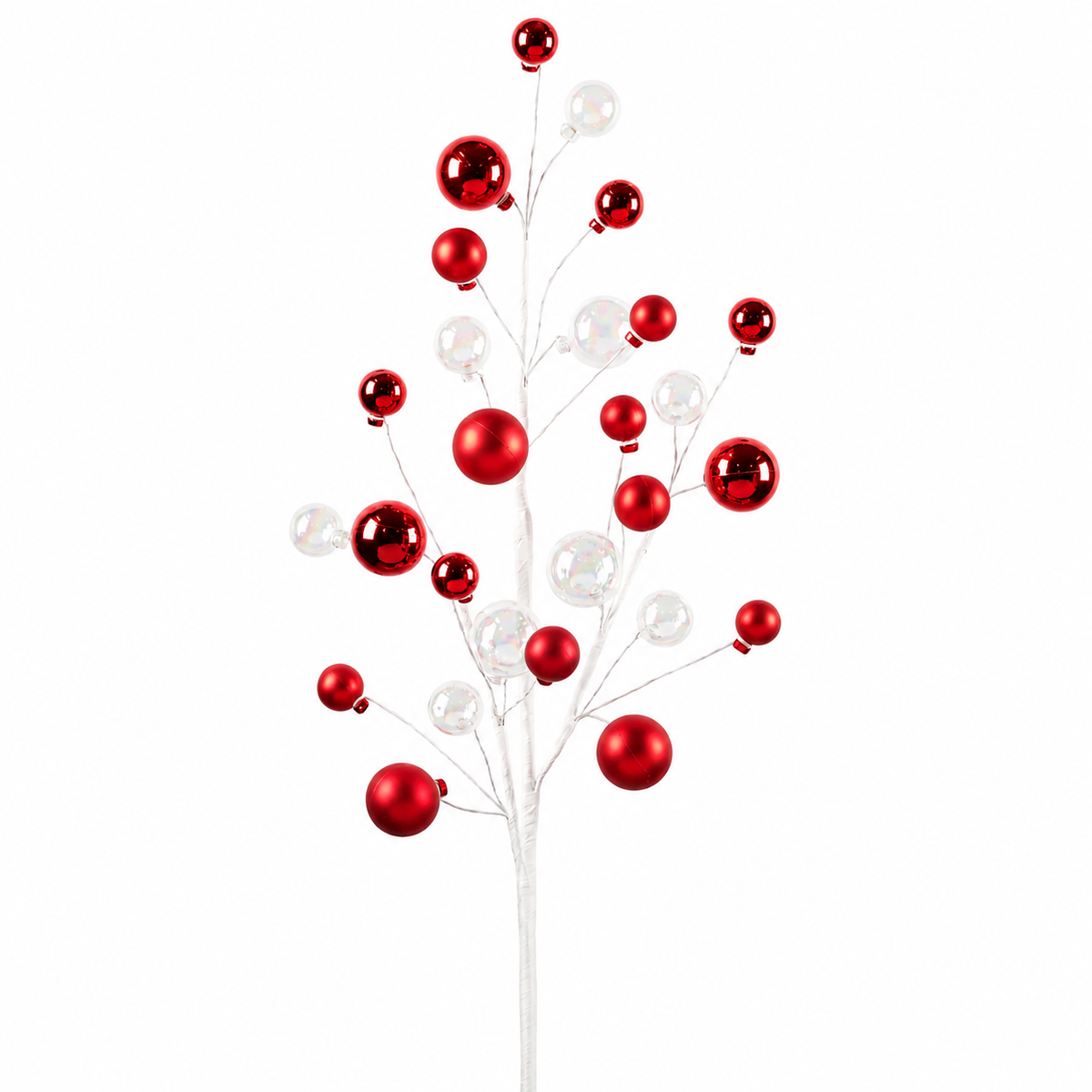 30" RED/CLEAR PLASTIC BALL BRANCH STEM