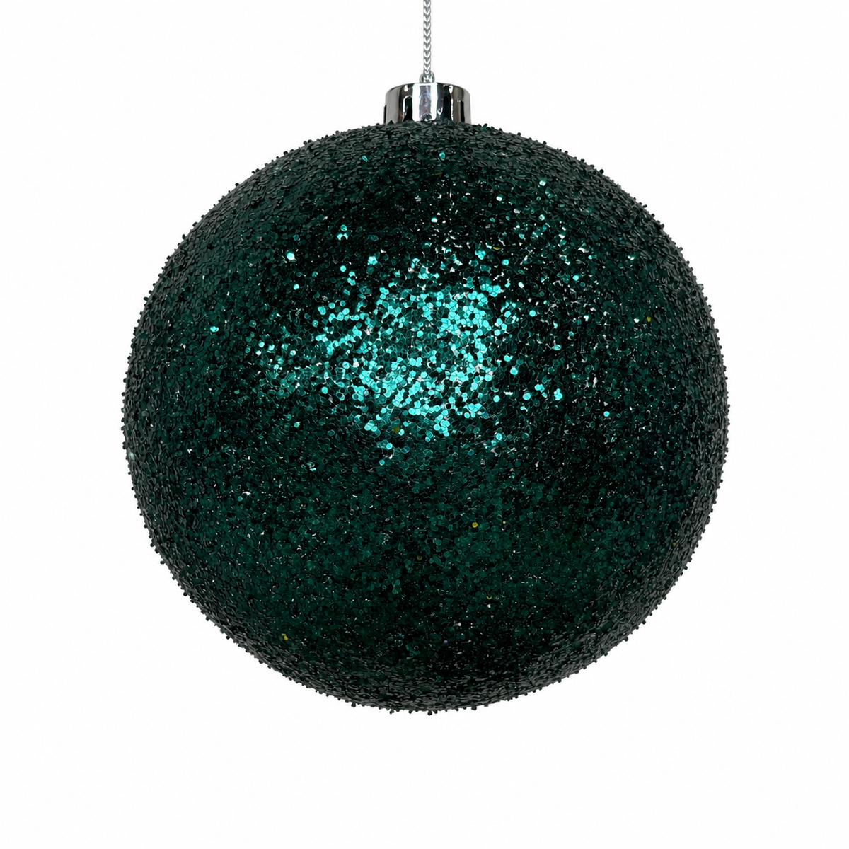150mm Green Glitter Ball Ornament