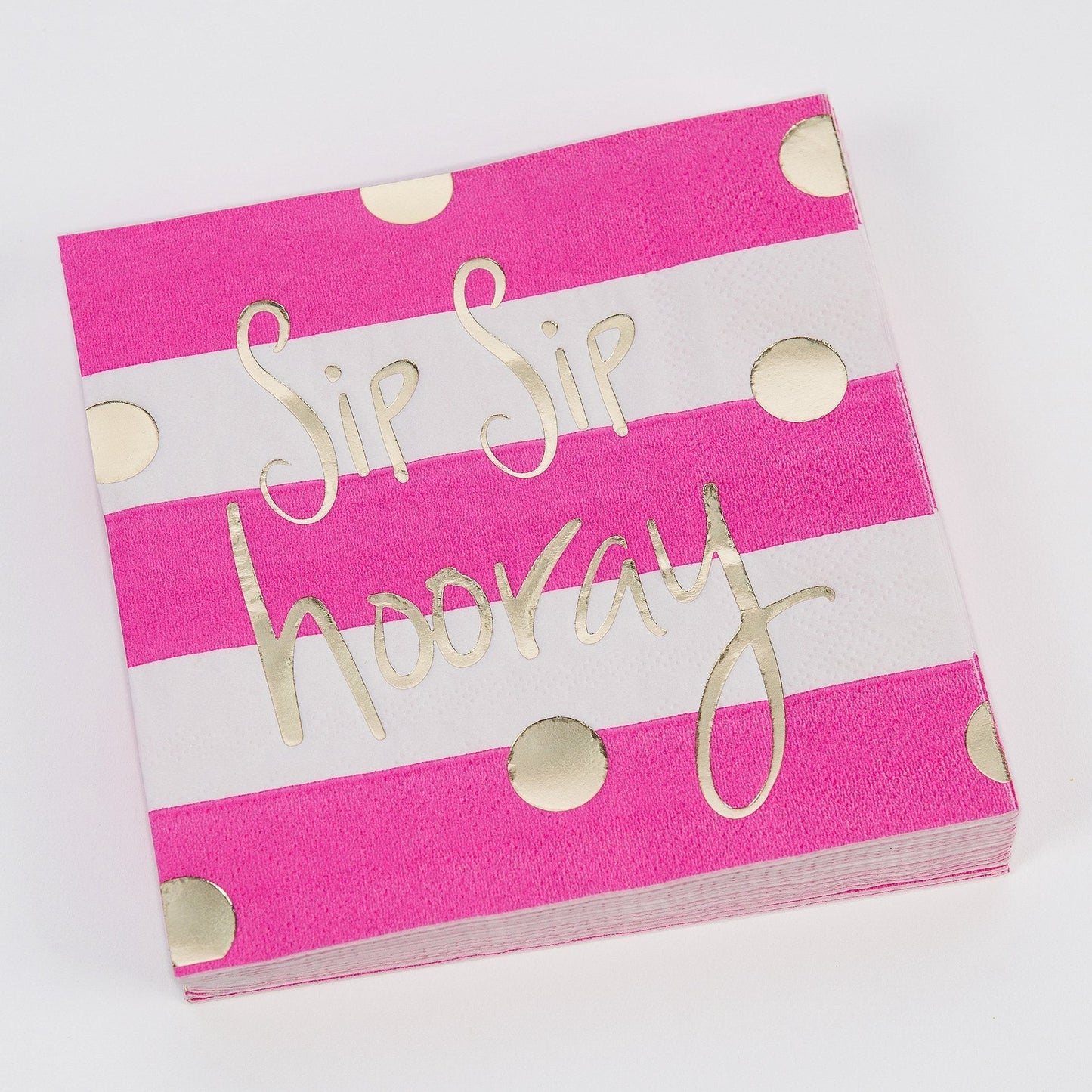 Sip Sip Hooray, Beverage Napkin..Package Of 20