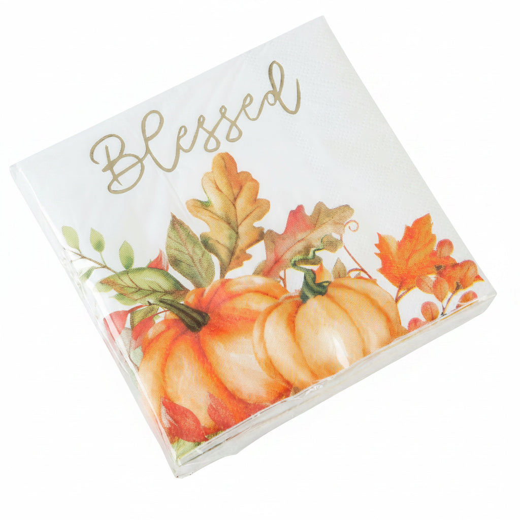 Heirlooms Pumpkins Beverage Napkin ..Pkg Of 20