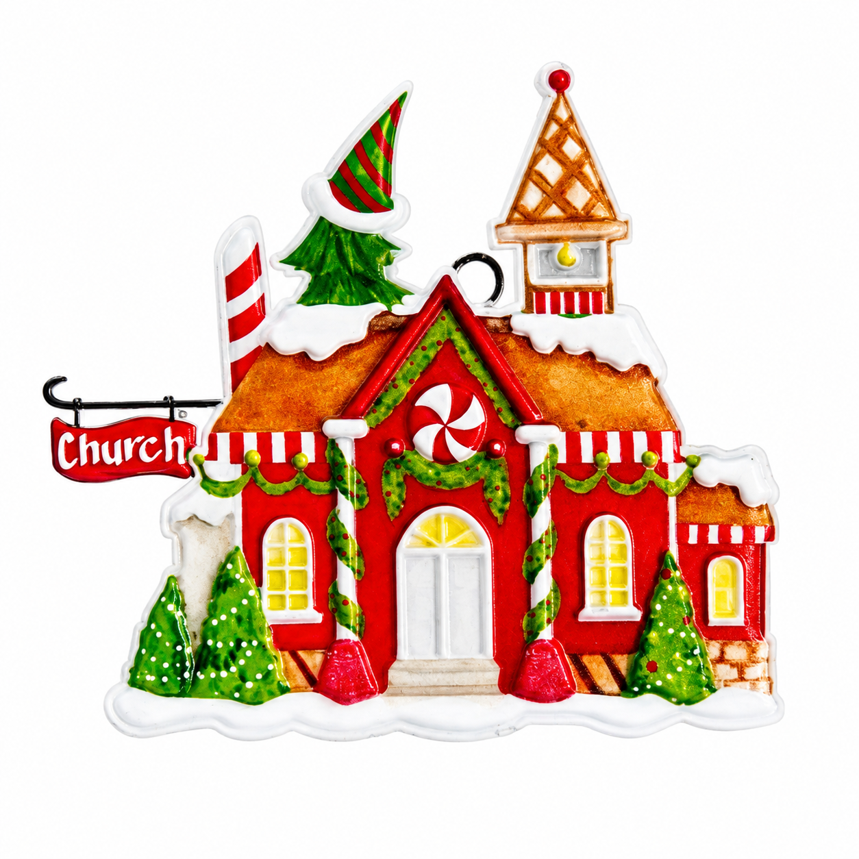 Kringles Church Ornament 8.5" X 8.5"