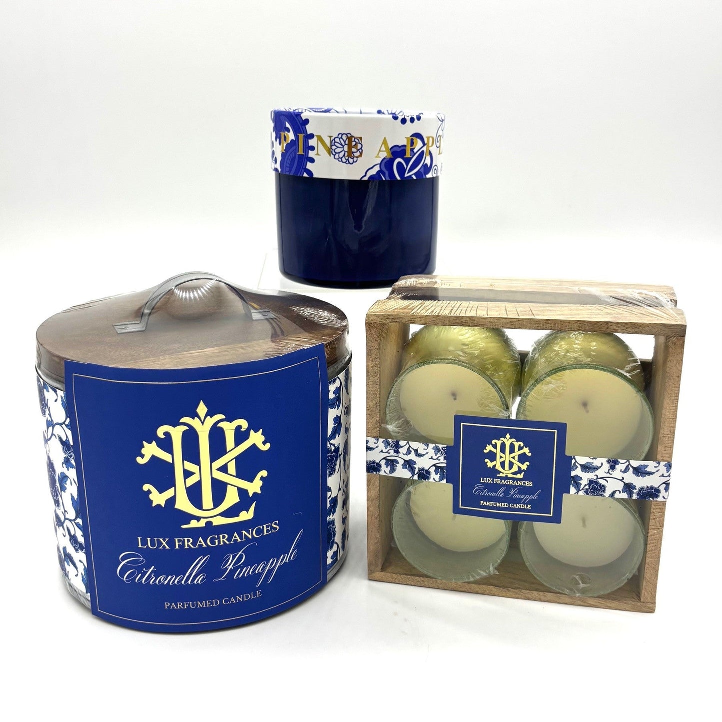 Citronella Pineapple 15 oz 2 Wick Lidded Candle