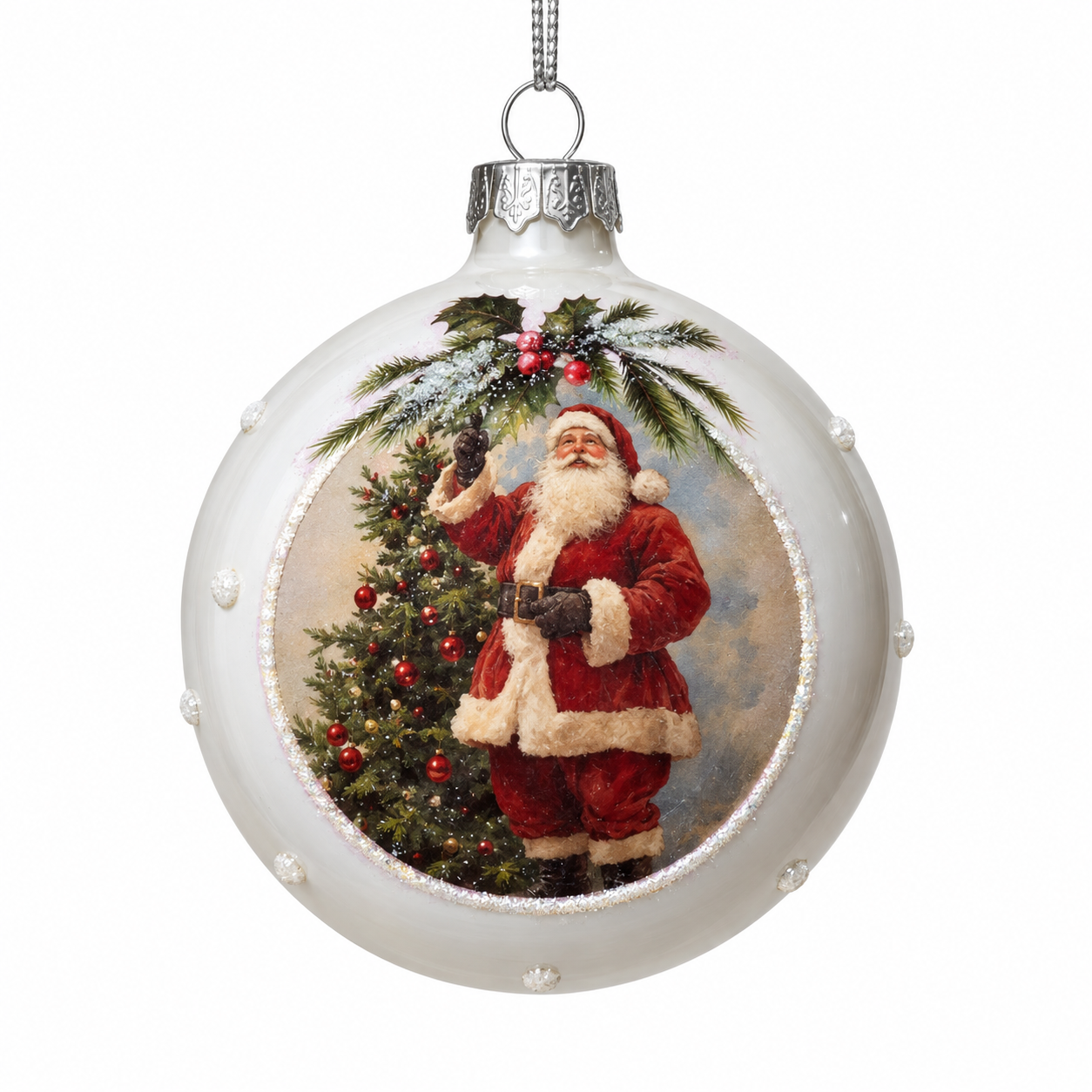 4" Santa with Gifts Ornament