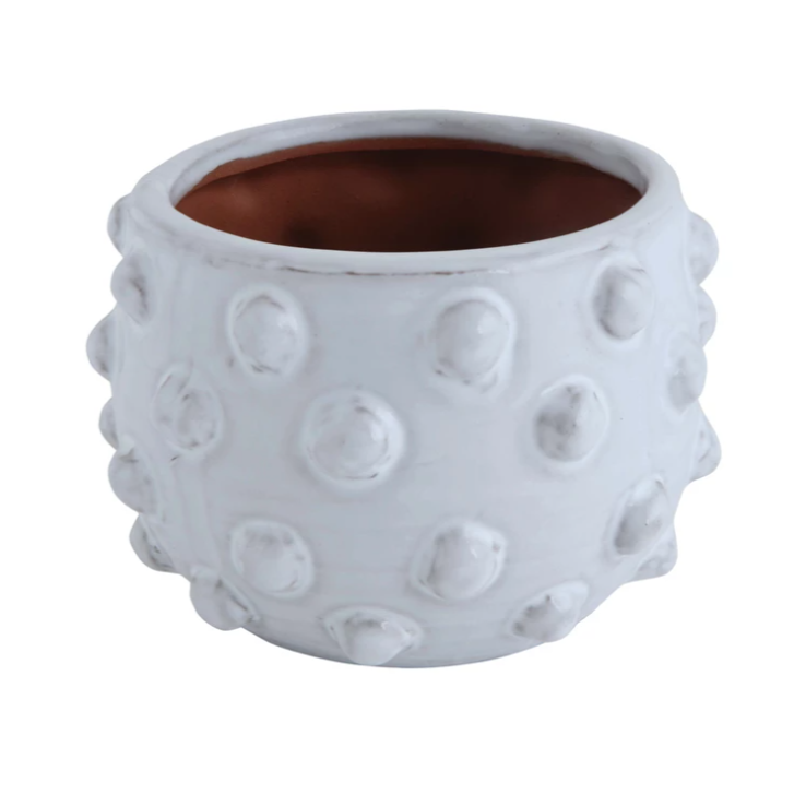 Terracotta Planter with Raised Dots