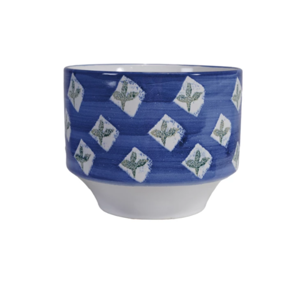 Stoneware Planter with Pattern (Holds 7" Pot)
