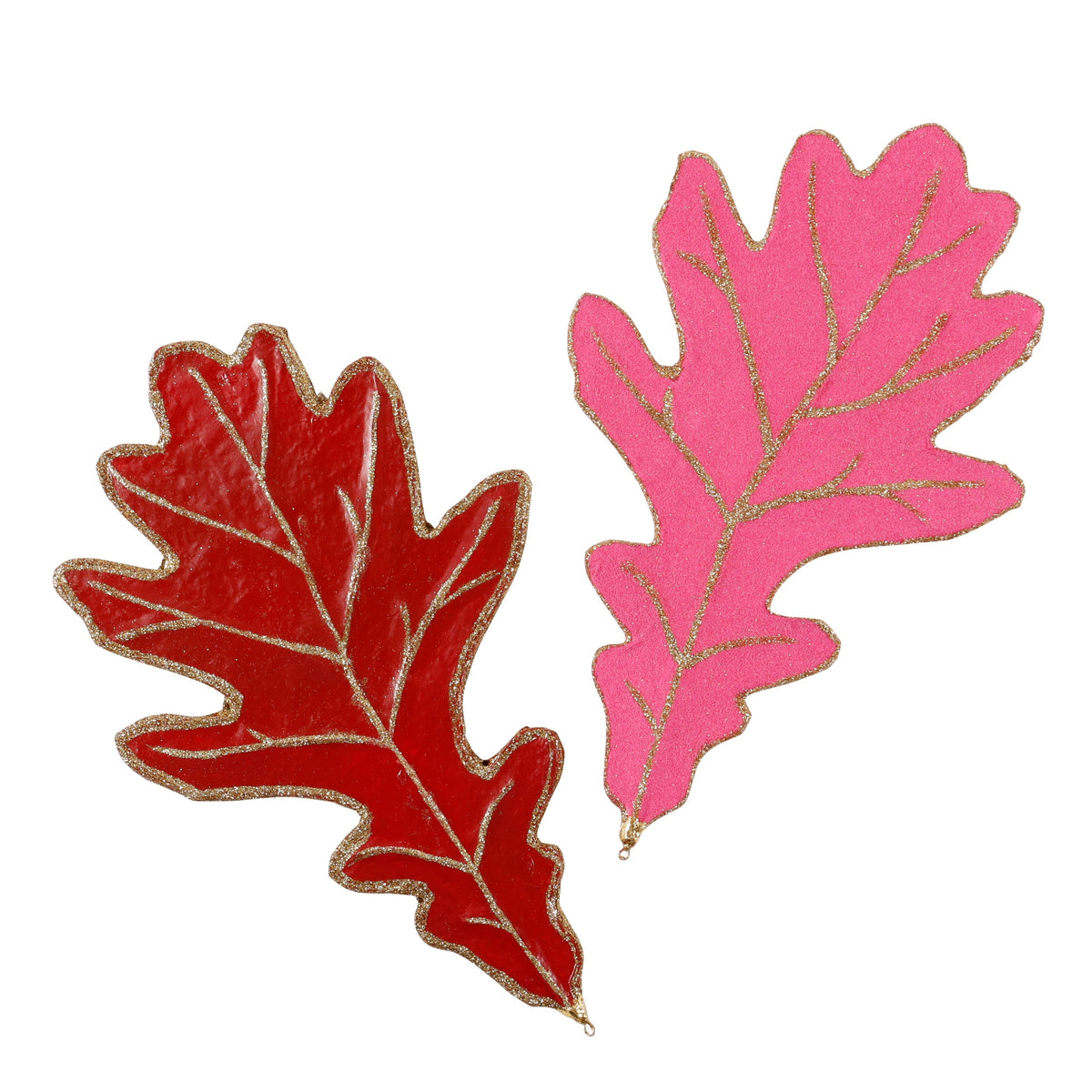 12" PAPER MACHE RUST RED FALL LEAF