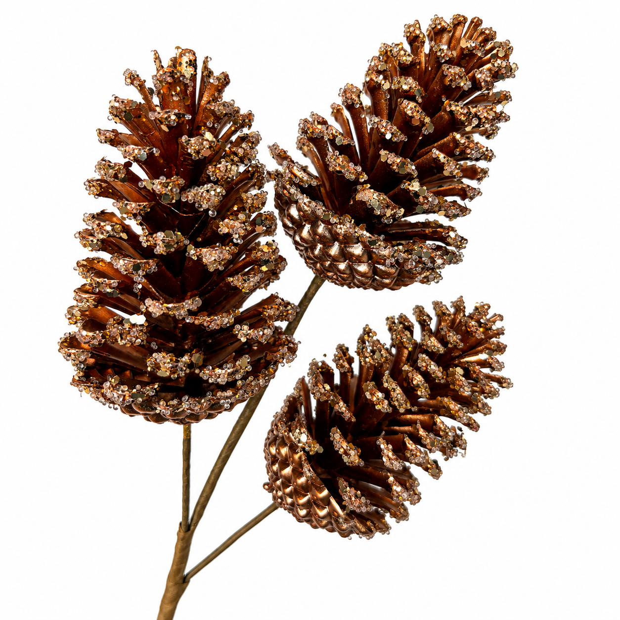 20.5" Gold Pinecone Spray