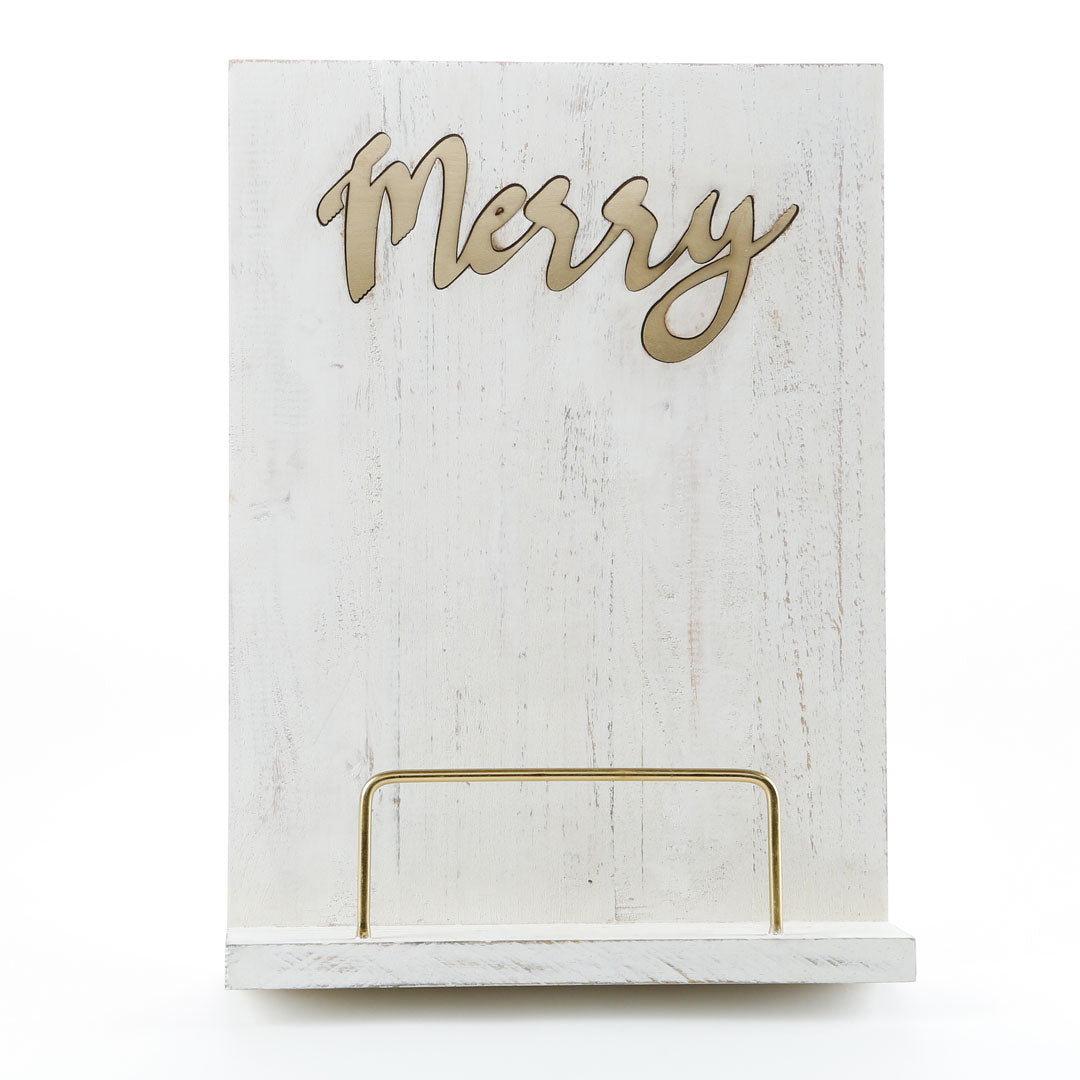 Merry Whitewash Metal Stand