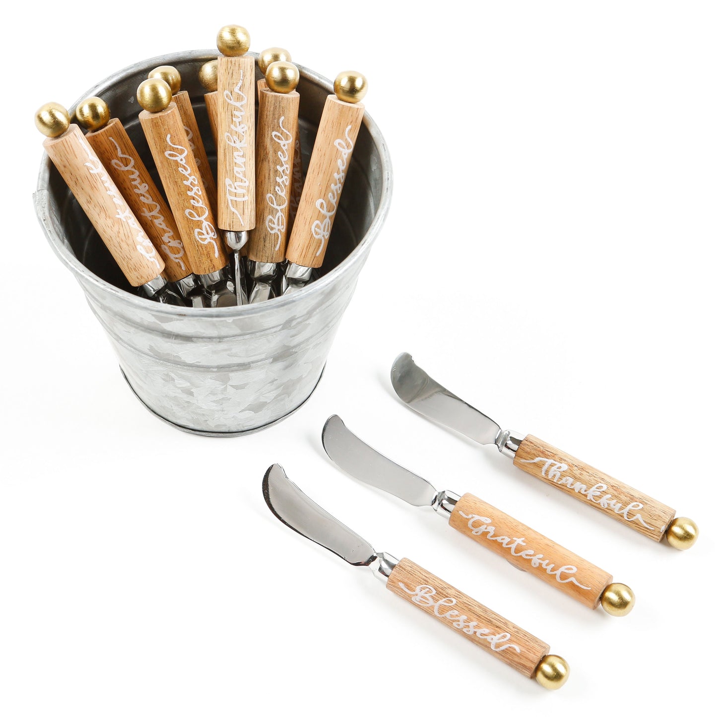 Set Of 12 Fall Spreaders Bucket (4 Each Of 3 Designs)