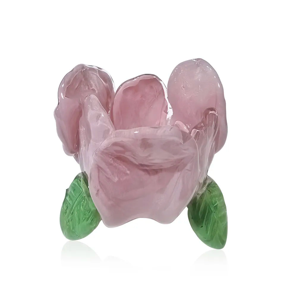 D5.5''H4.5'' EASTER FLOWER BOWL WITH LEAF STAND