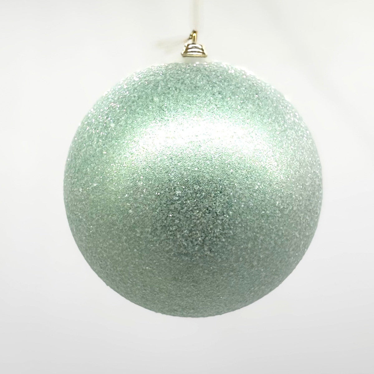 150MM GREEN HANGING ORNAMENT BALL WITH MICA