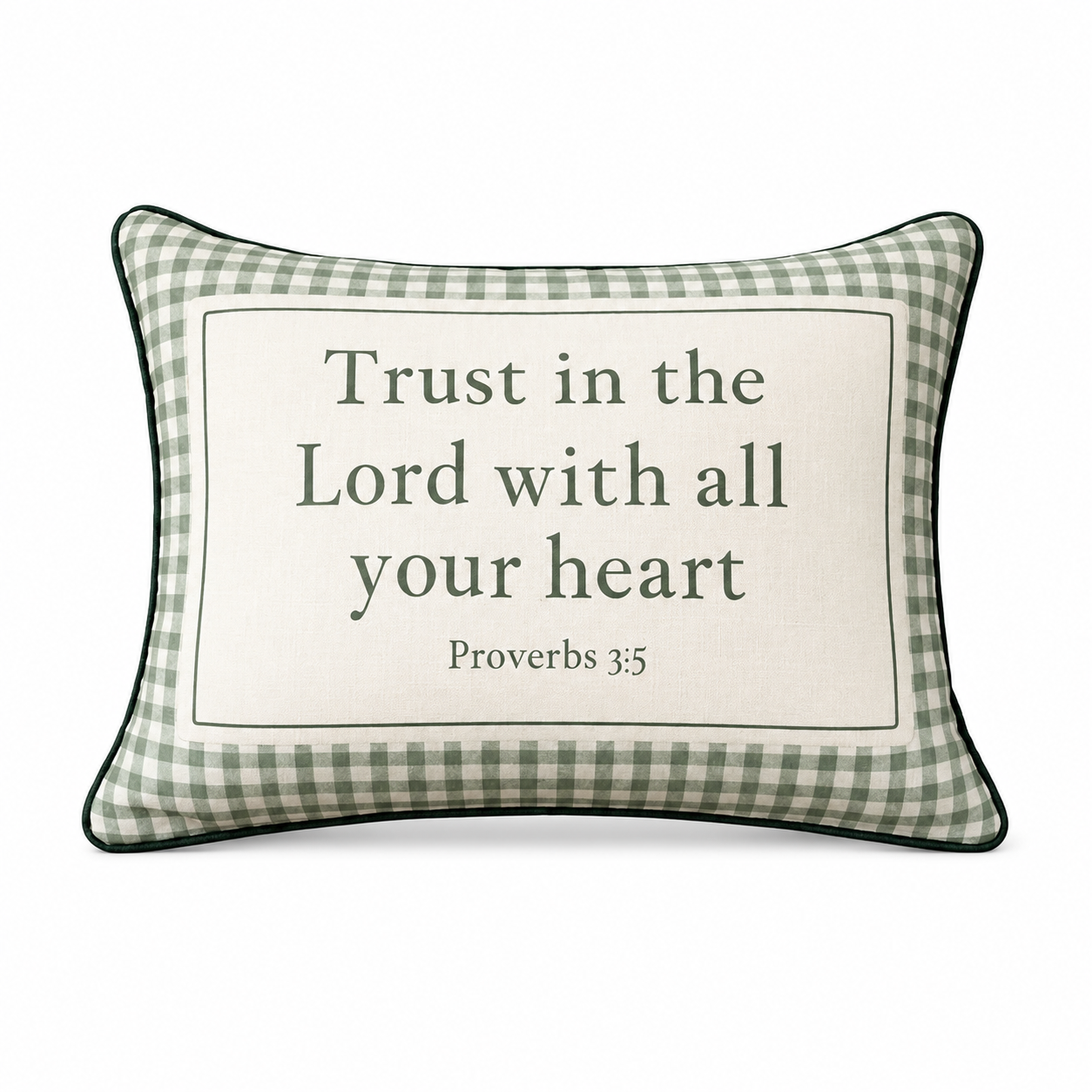 TRUST IN THE LORD GINGHAM PILLOW