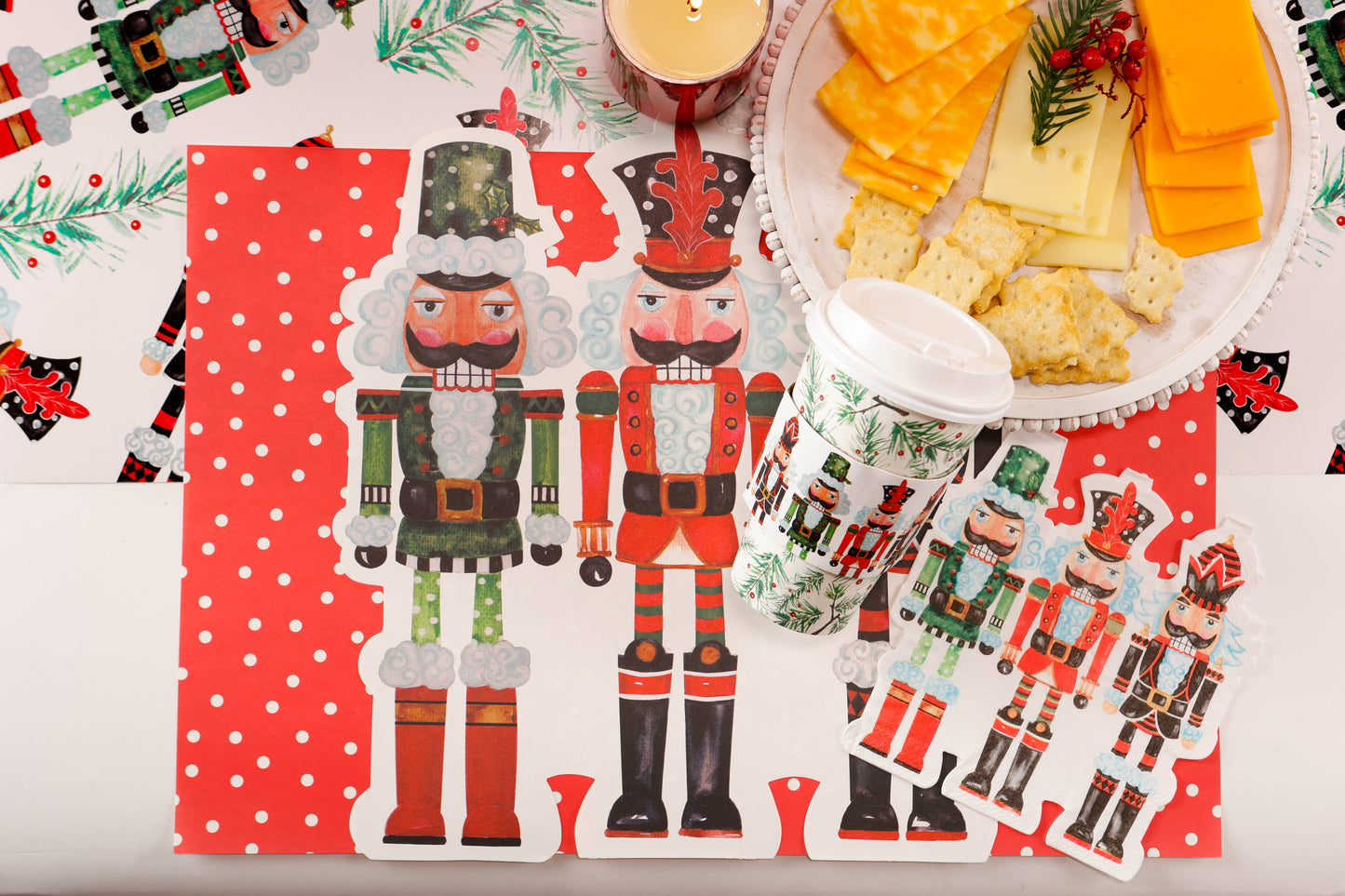 Nutcracker Story- Assorted Nutcrackers Table Runner..