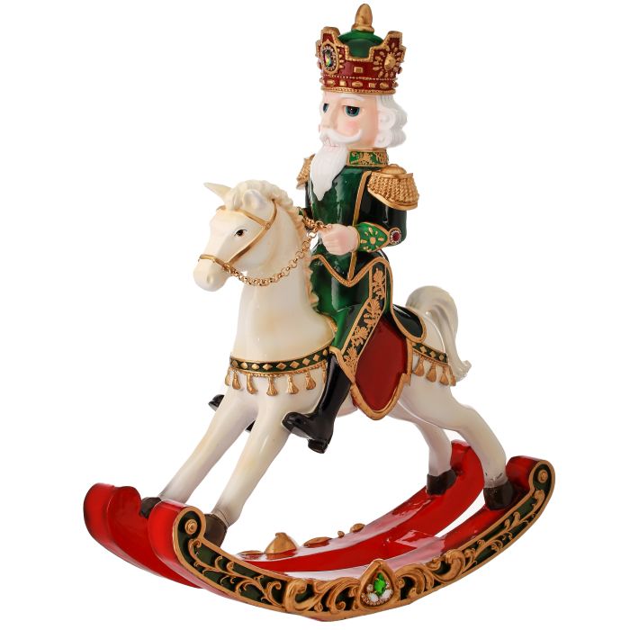 20" RSN ROYAL JEWELED NUTCRAKER ROCKING HORSE
