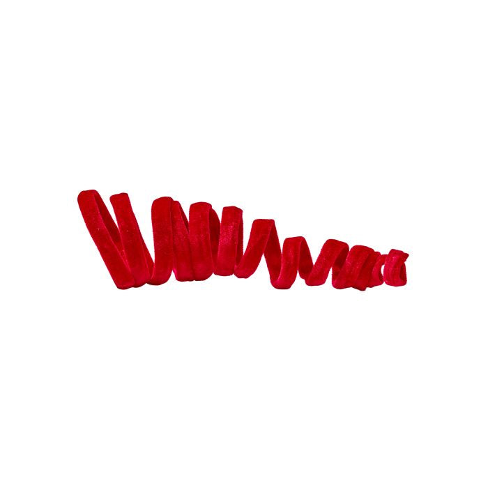 3Y VELVET COIL RIBBON GARLAND-RED