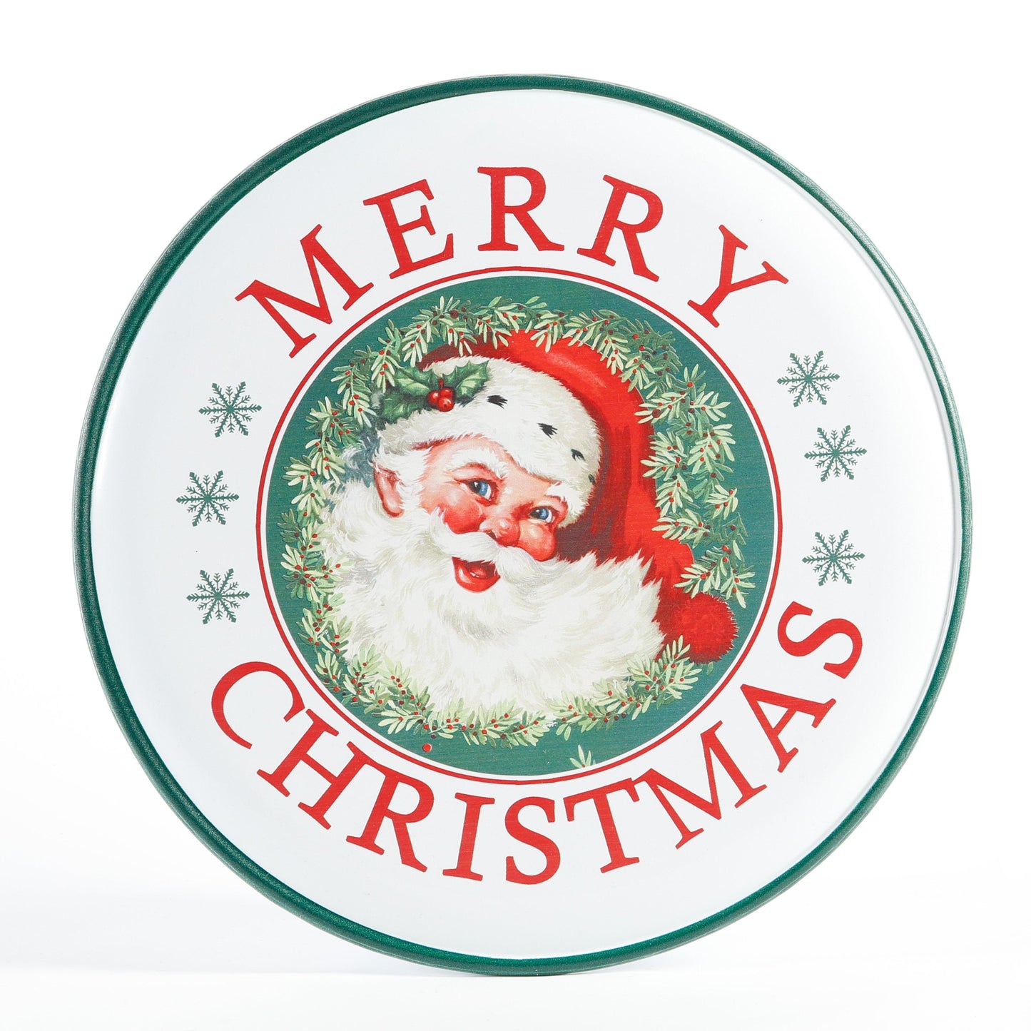 Santa Claus Round Metal Sign