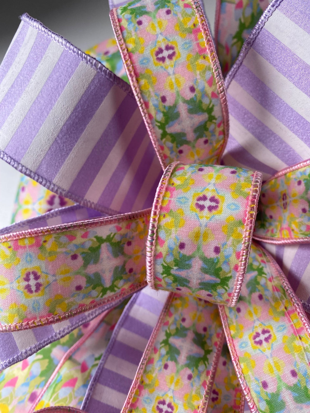 18"W X 40"L YELLOW/LT PURPLE PRE-MADE BOW