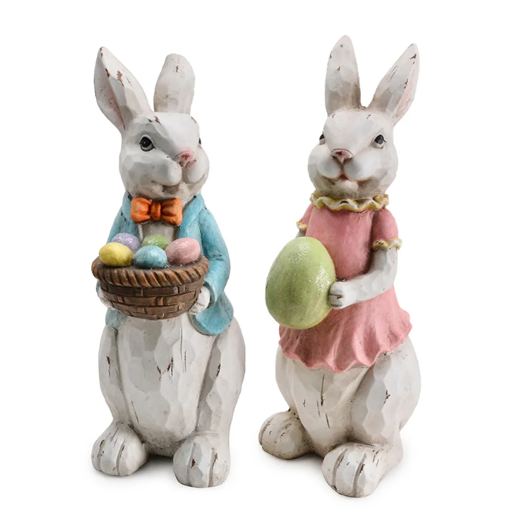 EASTER RABBIT-2 ASSTD-L9.1''W7.9H18.9'' (MRS. ONLY)