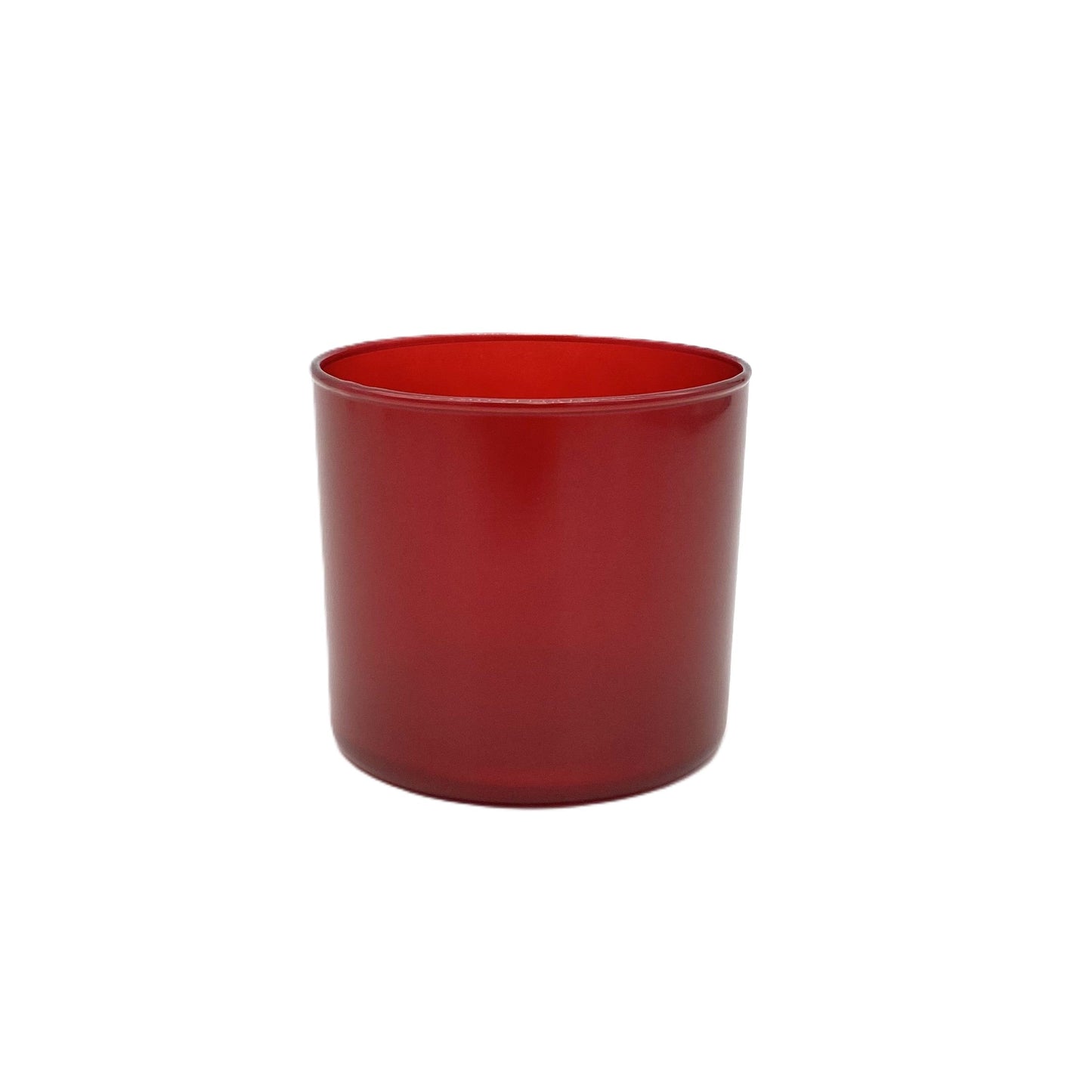 Red Straight Side Candle Glass-15oz 4" x 3.5"