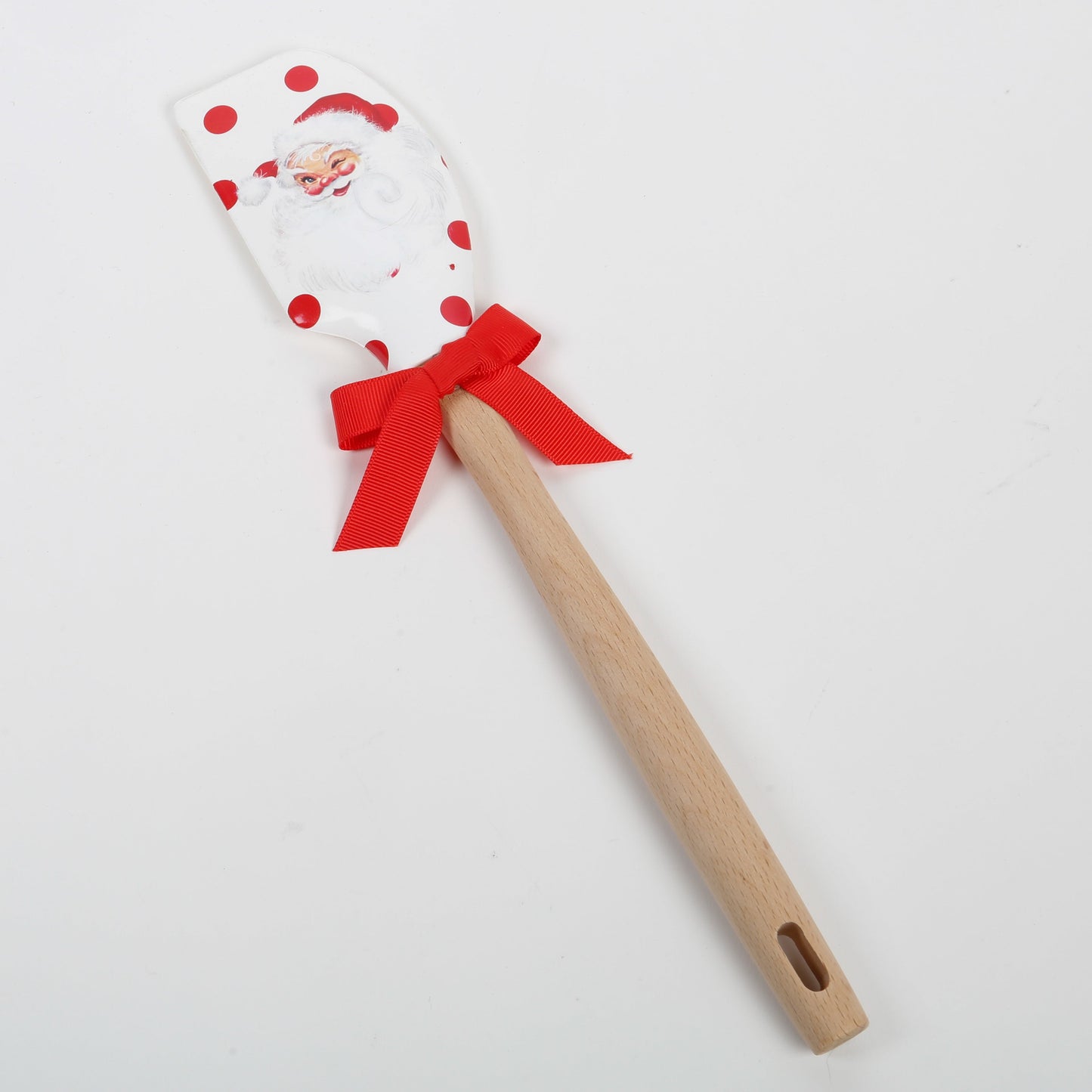 Santa With Red Polka Dot Silicone Spatula