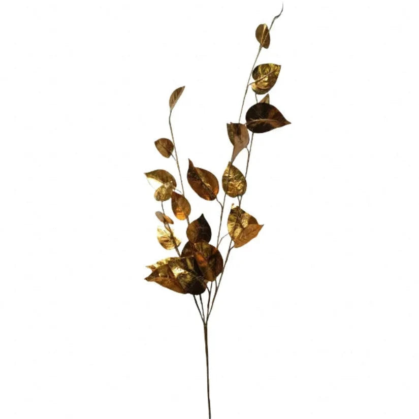 40" Shiny Ivy Leaves Spray, Bronze