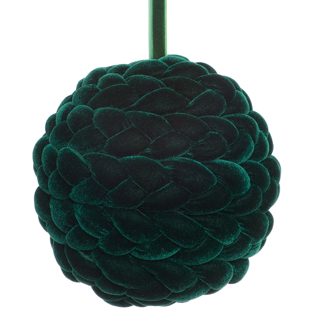 5.5" Braided Velvet Ball Ornament
