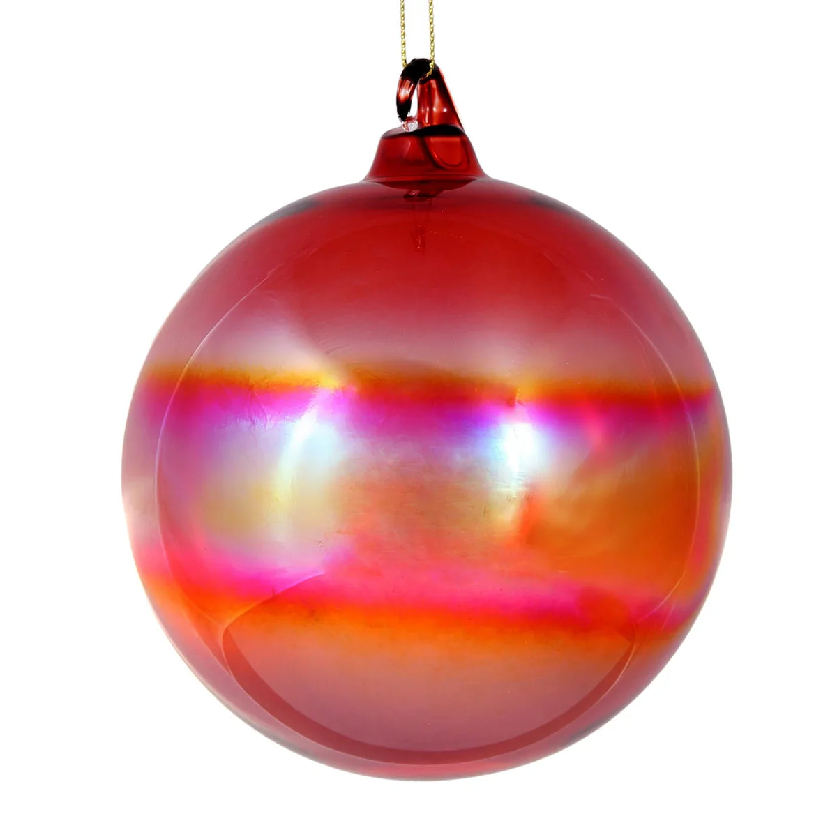 Bottle Glass Ball Ornament 150MM, Coral