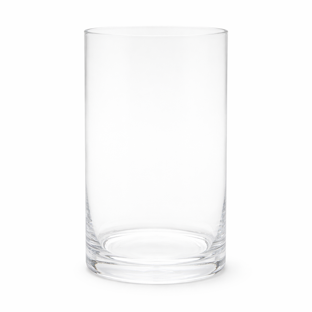 D6"H12" -CLEAR GLASS CYLINDER VASE