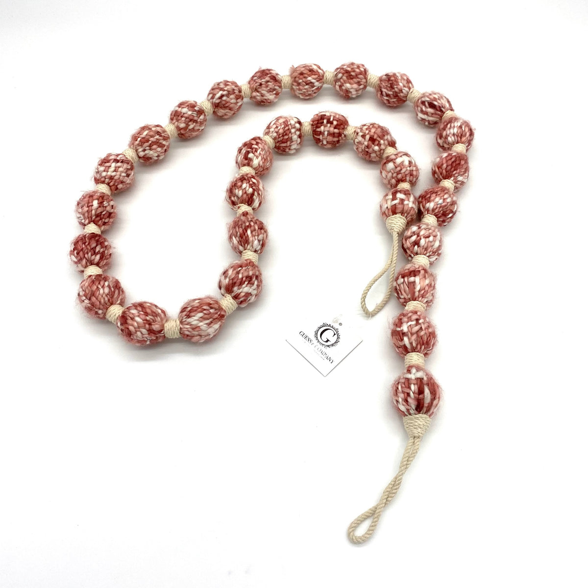 72" PINK/IVORY YARN GARLAND