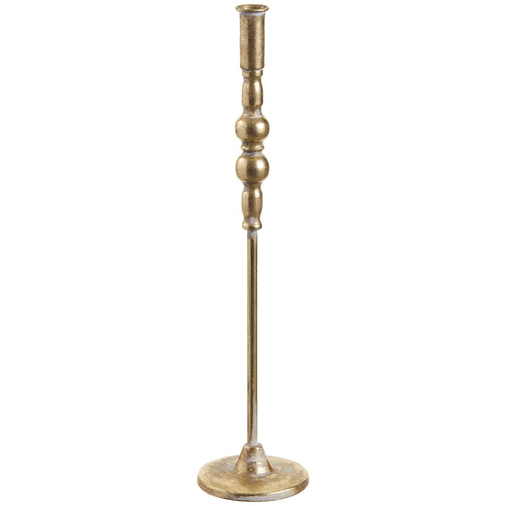 19"METAL TAPER CANDLE HOLDER GO/AT