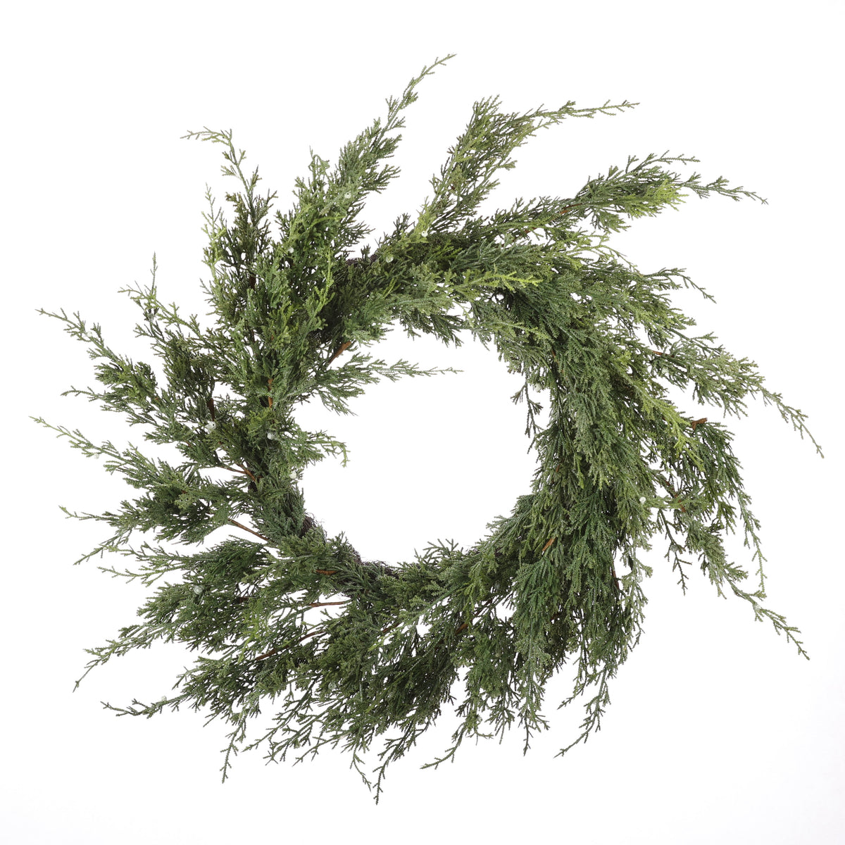 30" Real Touch Wreath with Cupressus