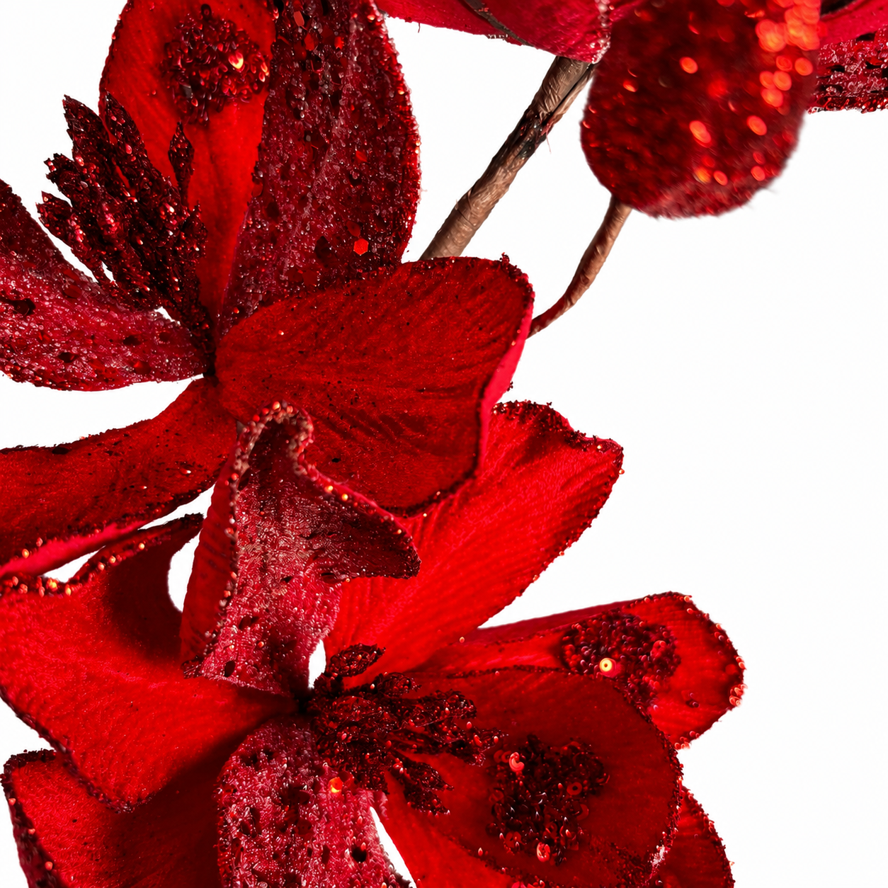 23.5" Red Velvet Magnolia Spray