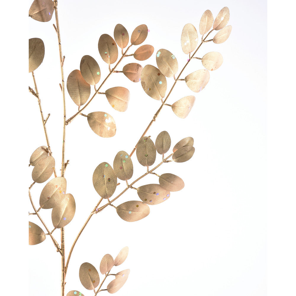 36IN Metallic Leaves Spray, Gold