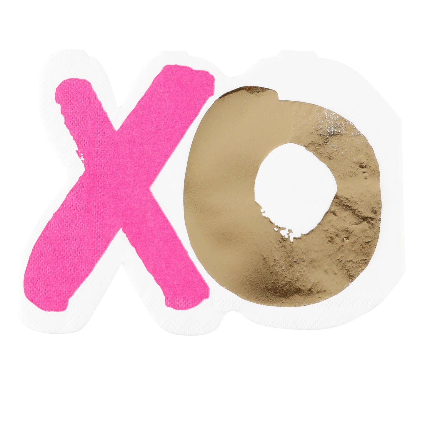 Xo Diecut Beverage Napkin..16 Per Pckg