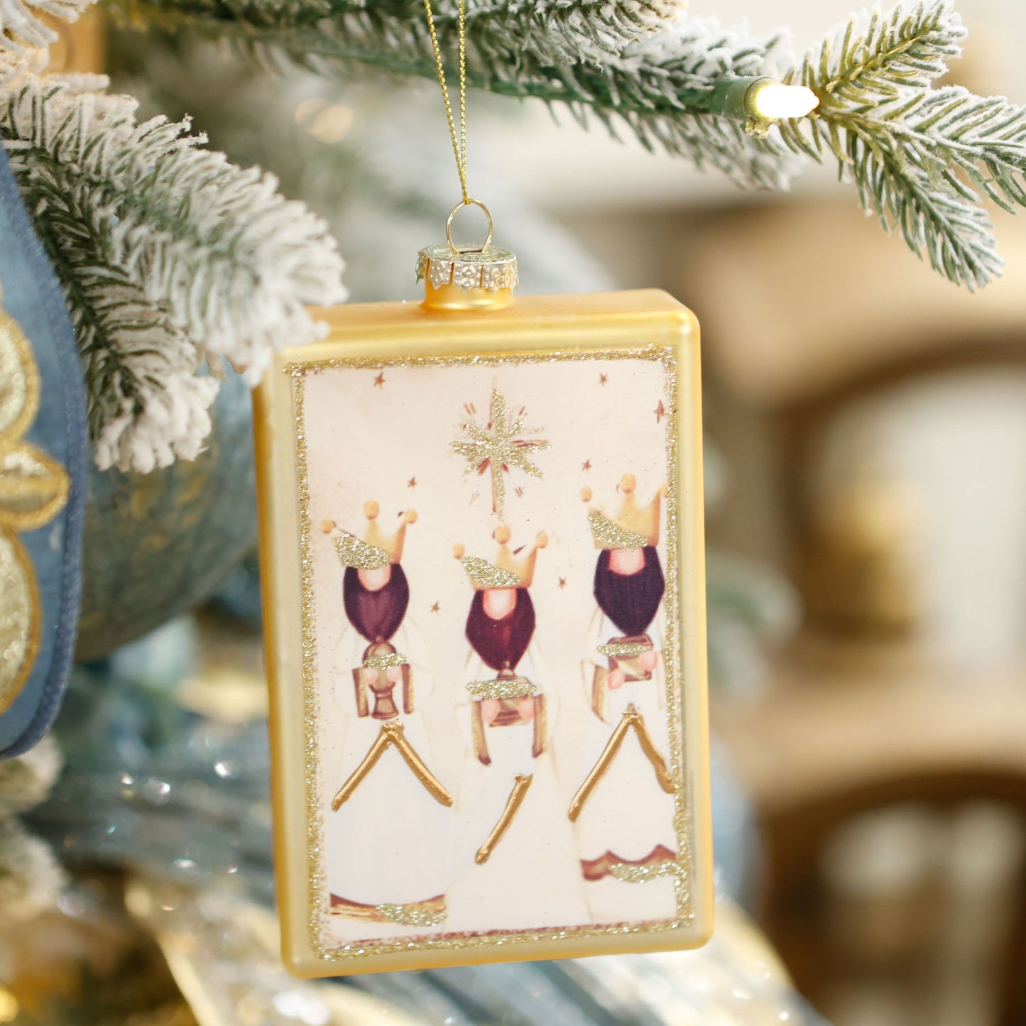 THREE KINGS GLASS ORNAMENT