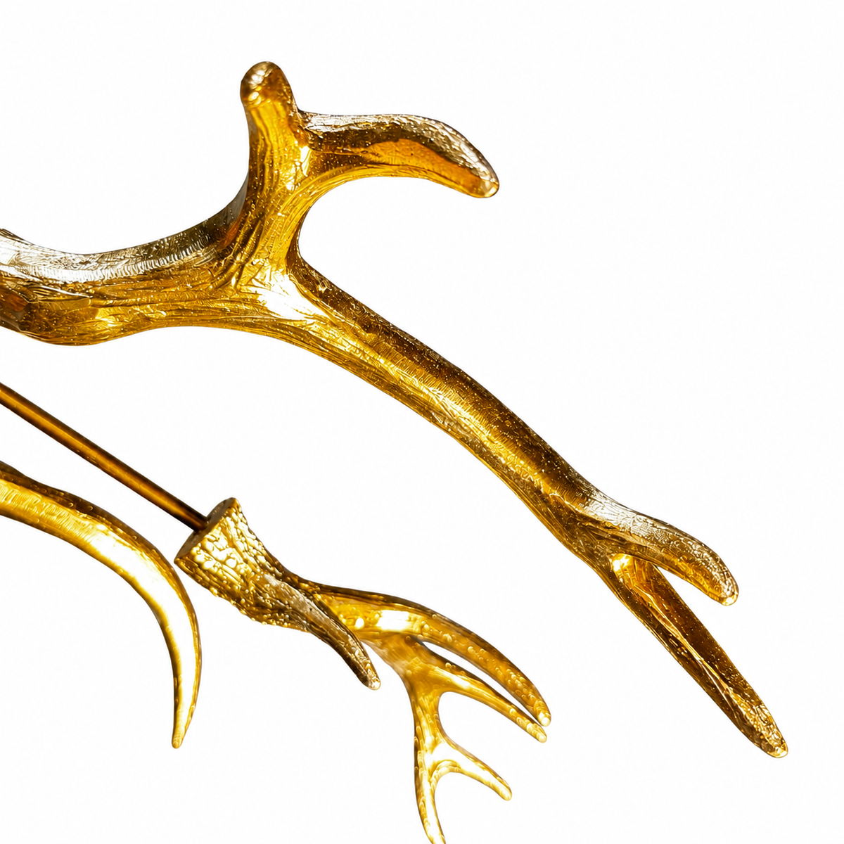 GOLD POLYRESIN ANTLER SPRAY 15*3.5*23.625 SINGLE ANTLER SIZE 4 X 10.5" HEIGHT