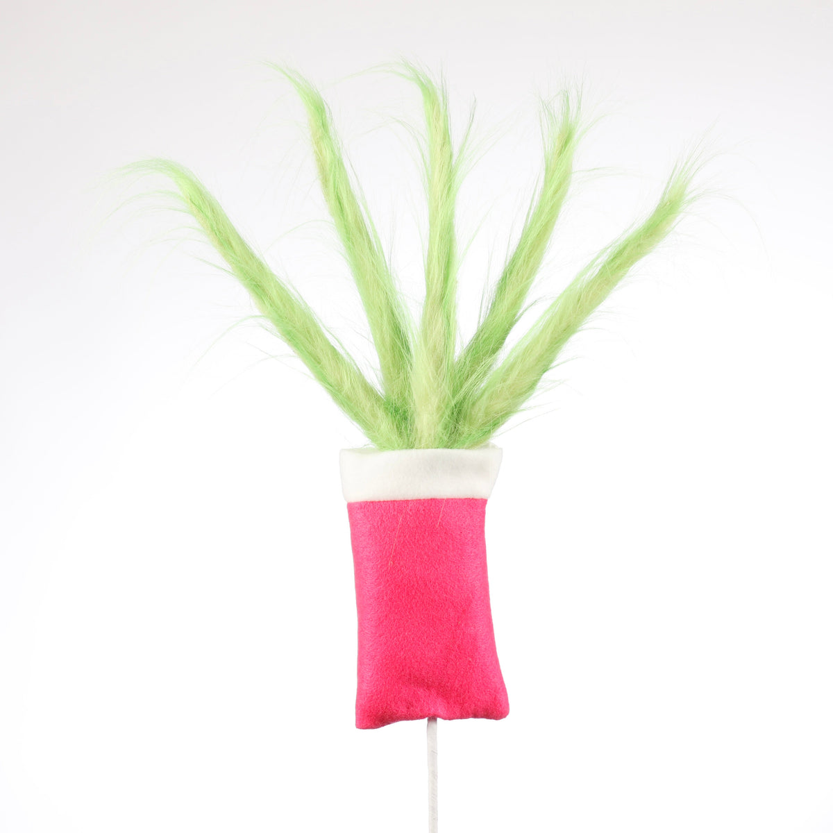 25" GREEN/PINK FINGERS FLORAL STEM WITH 5 FINGERS