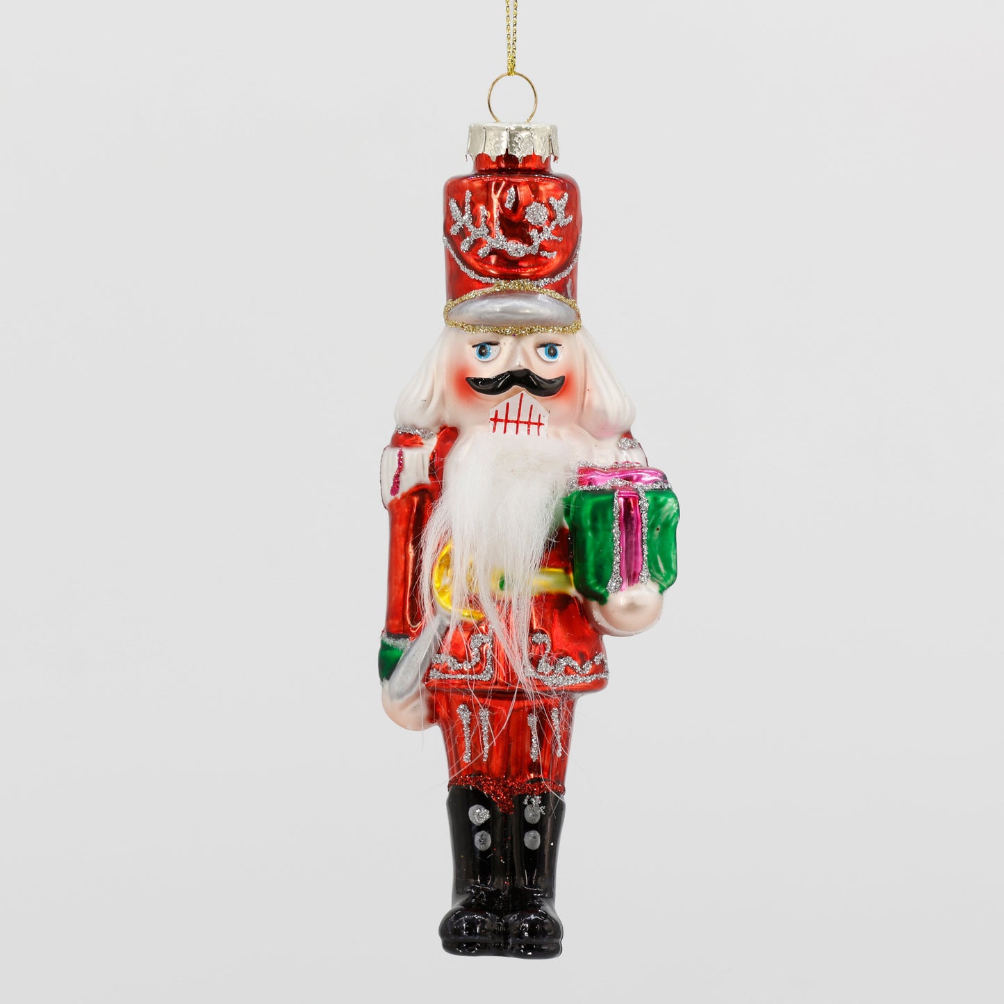 6“GLASS NUTCRACKER ORN STYLE A
