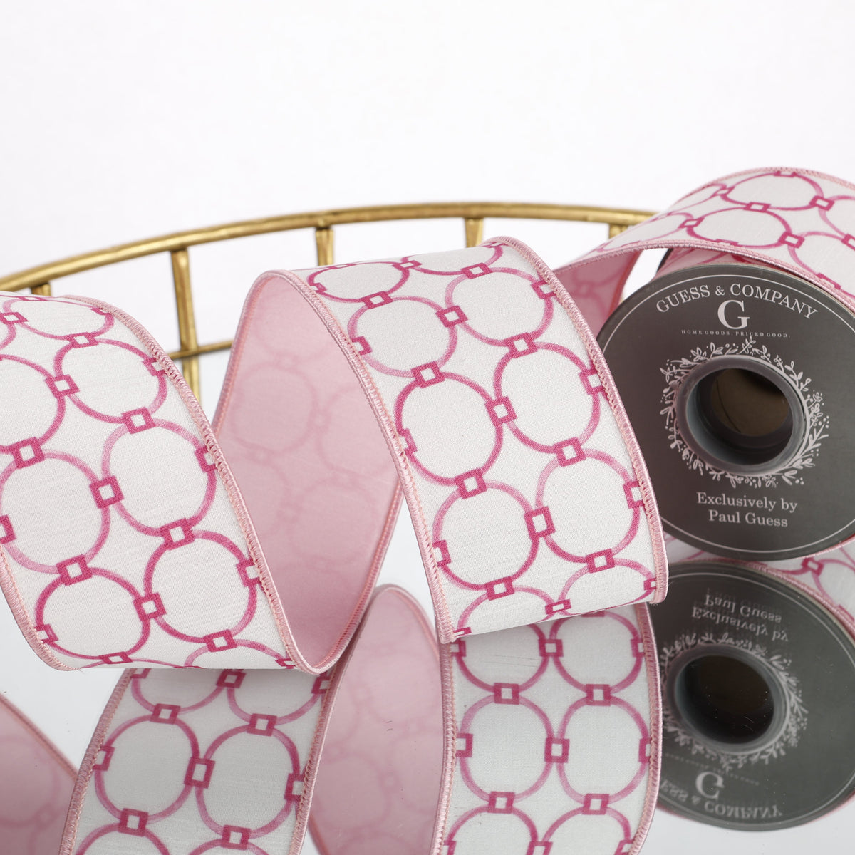 2.5" DIGITAL PRINT ON WHITE DUPION WITH SAME DUPION BACK RIBBON