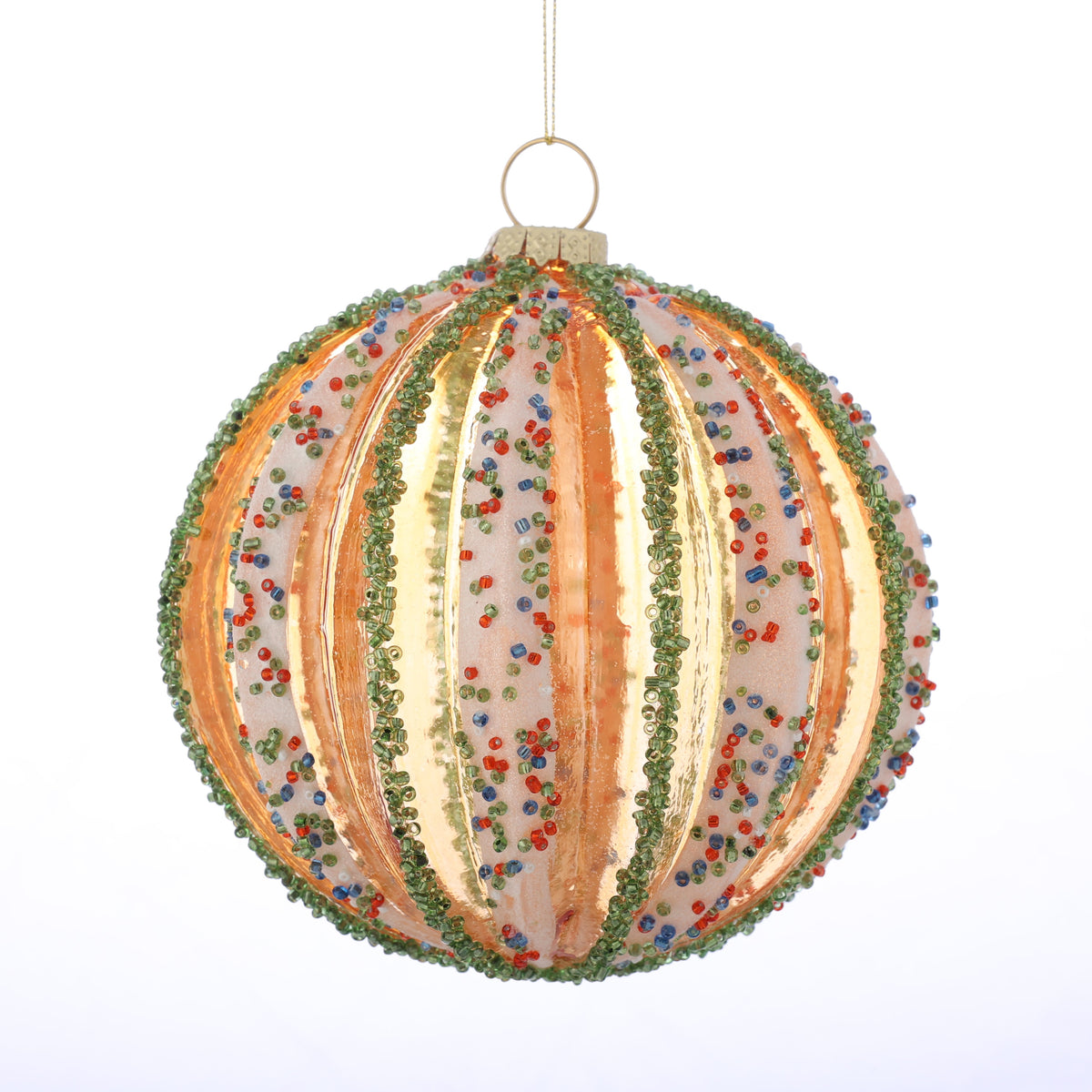 5"D GLASS BALL ORANGE