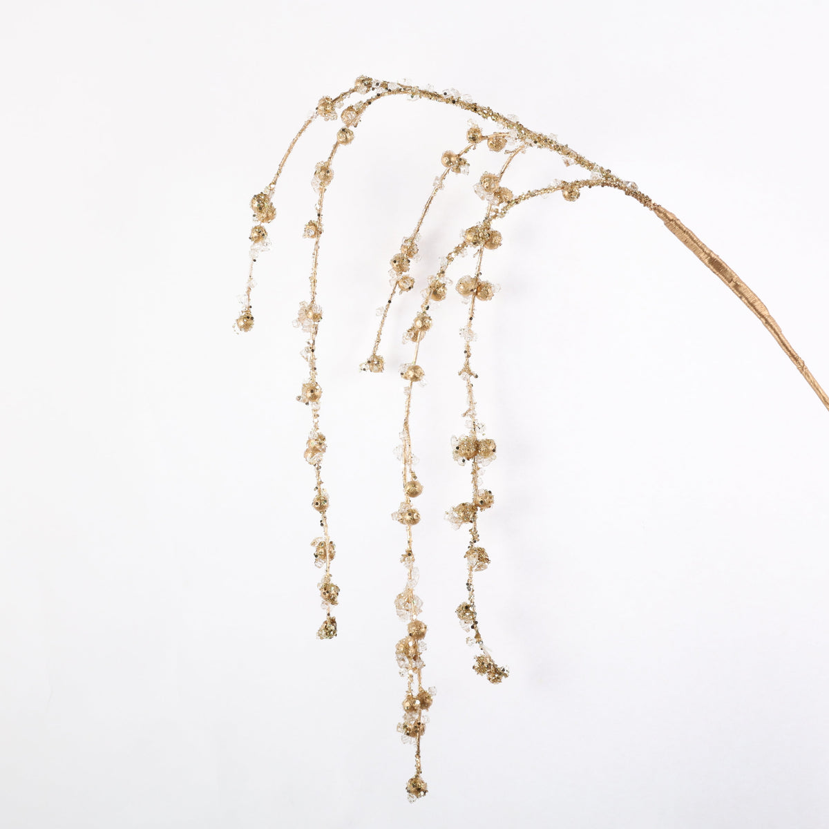 37" HANGING ICE BERRY SPRAY-GOLD