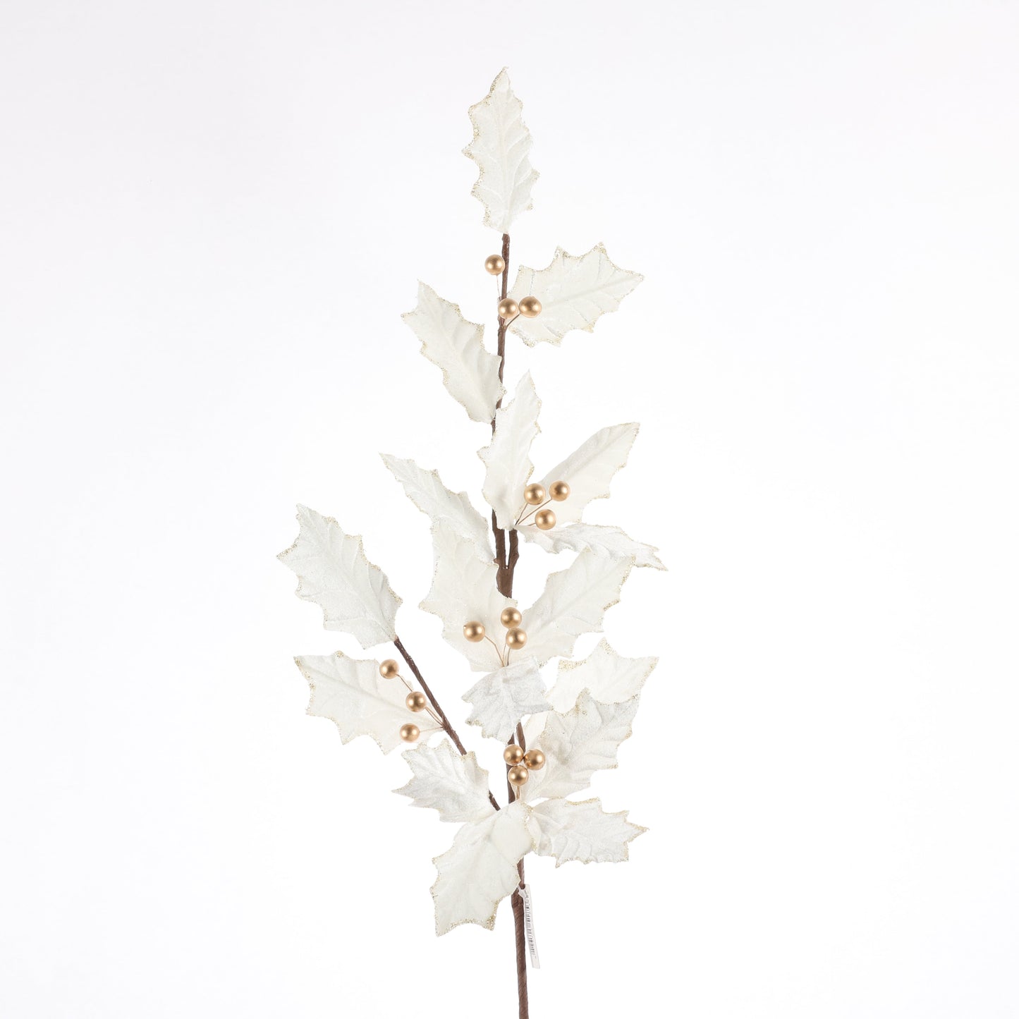 31.5" HOLLY BERRY SPRAY-IVORY W/GOLD