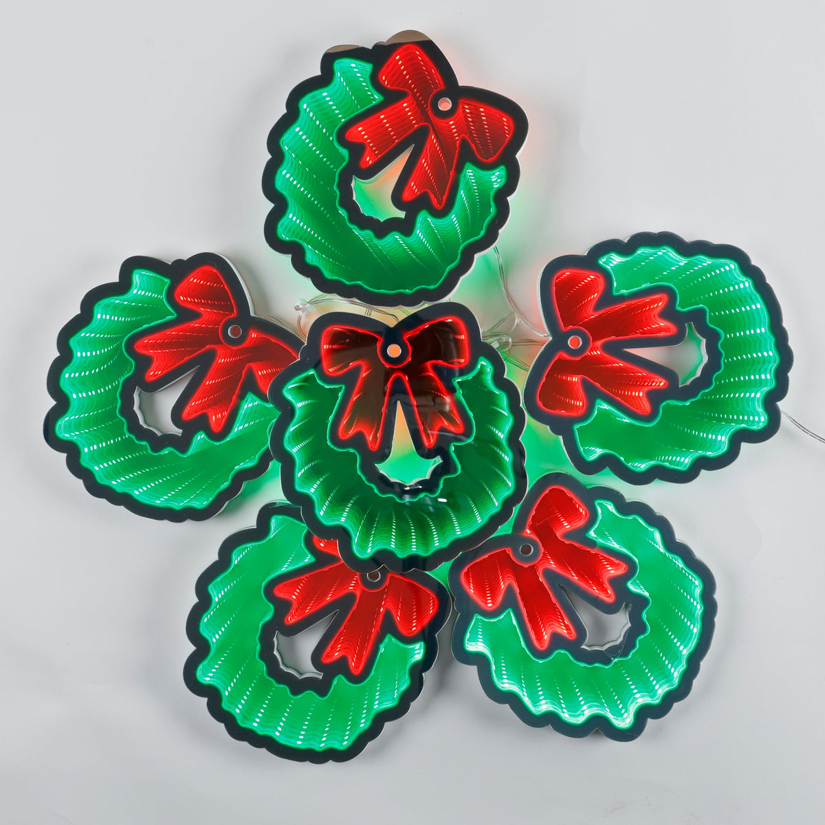 69" INFINITY WREATH GARLAND X6-RED GRN