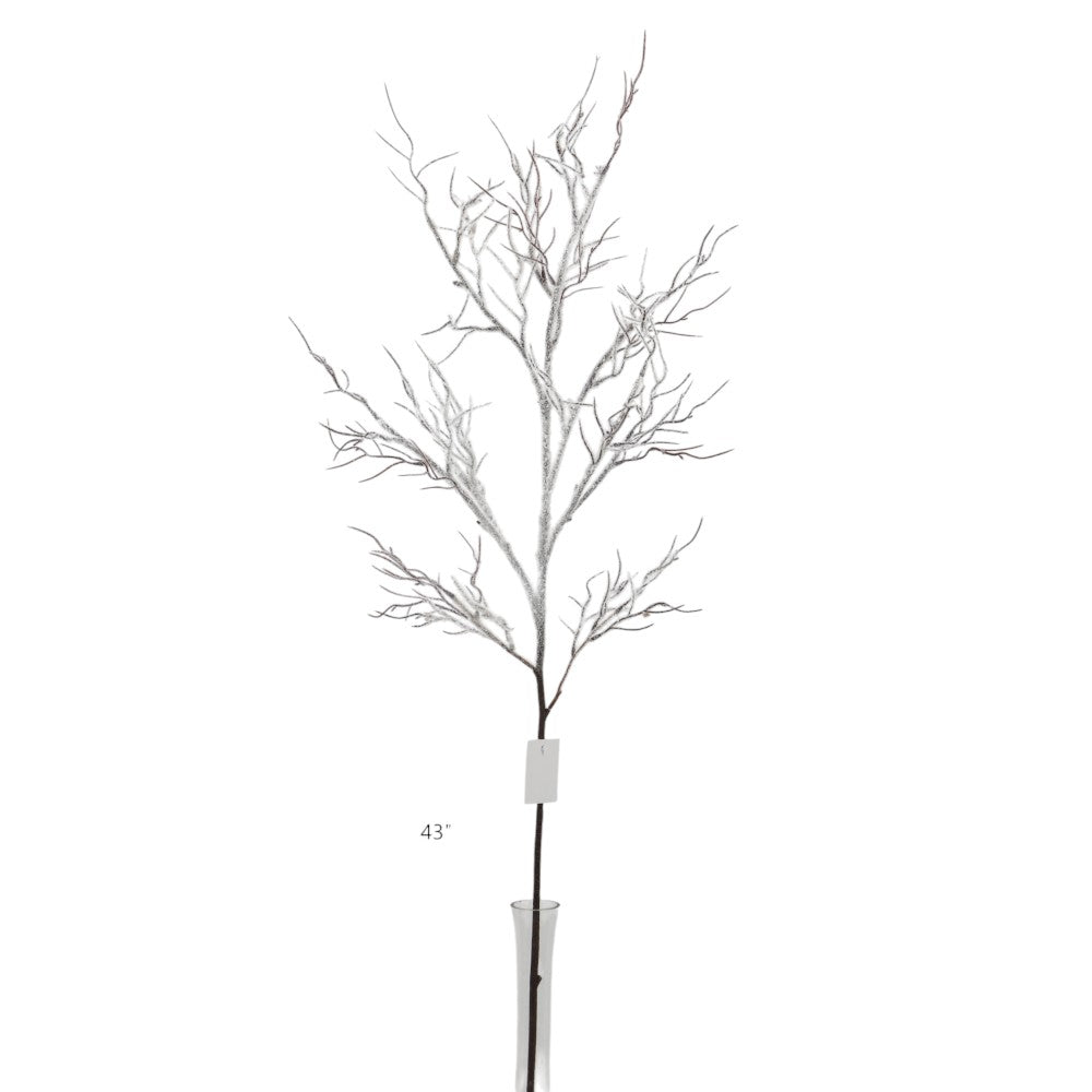 42IN Snow Twig Branch, White Natural